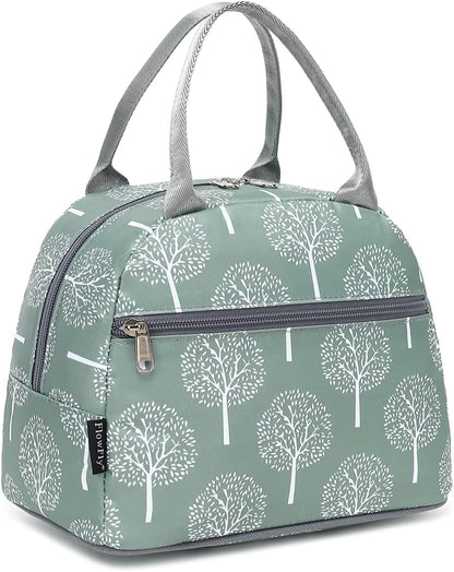 FlowFly Insulated Lunch Cooler Bag - Tote Bag Organizer for Women/Men, Black - Colors B