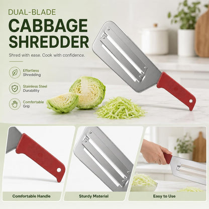 Cabbage Shredder for Coleslaw, DualBlade Cabbage Slicer Shredder