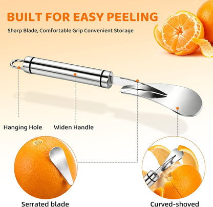Citrus Peeler 2 Pack,Small And Large for Orange Grapefruit Slicer