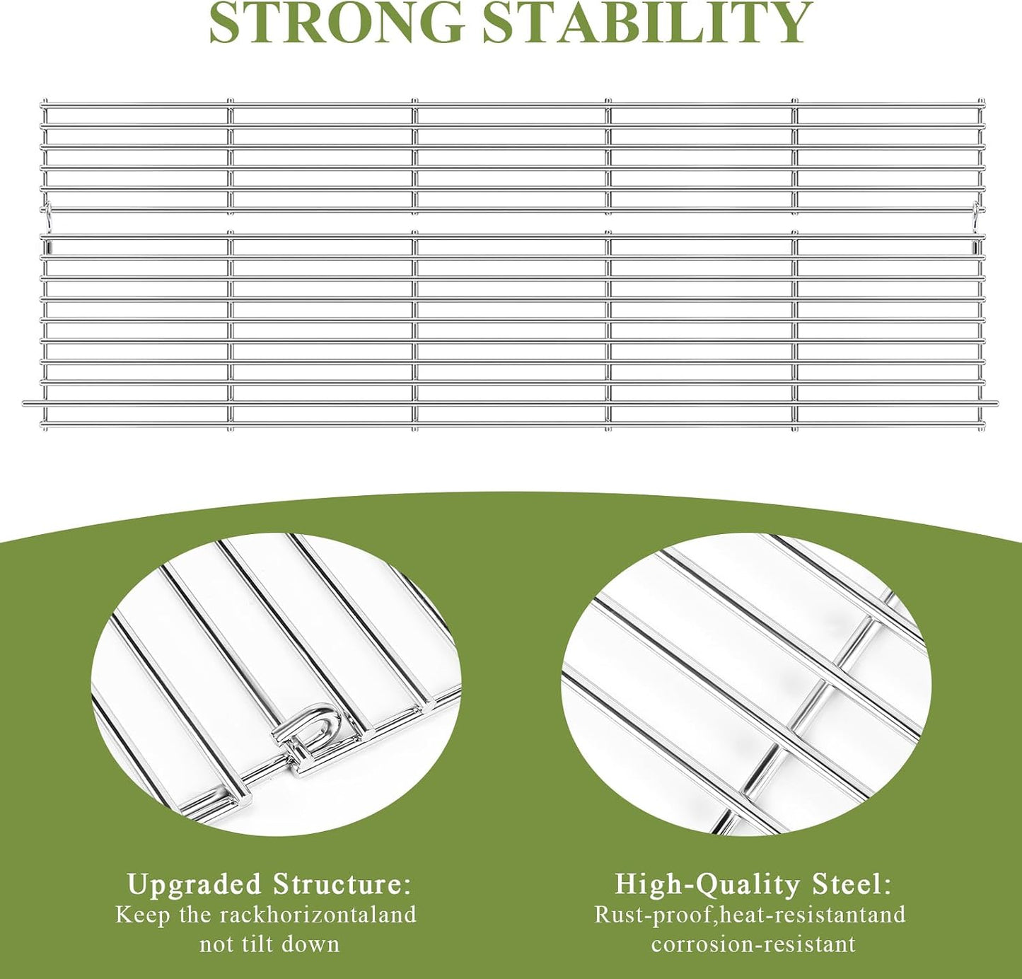 Utheer 2-Pack Griddle Warming Rack for Blackstone 28" Griddles, Stainless Steel Flat Top Grill Accessories | Reversible Rack Adds Prep Space, Foldable Clip-On Design Expands Cooking & Holding Area
