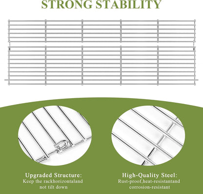 Utheer 2-Pack Griddle Warming Rack for Blackstone 28" Griddles, Stainless Steel Flat Top Grill Accessories | Reversible Rack Adds Prep Space, Foldable Clip-On Design Expands Cooking & Holding Area