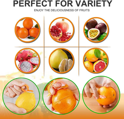 Orange Peeler Citrus Peel Cutter Plastic Easy Fruit Vegetable Slicer Lemon Peeler Opener Remover Kitchen Accessory Knife Cooking Tool Kitchen Gadgets Peelers (Style B)