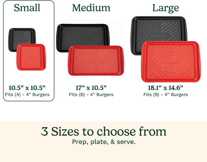 Cuisinart CPK-210 Grilling Prep and Serve Trays, Black and Red Large 18” x 14.5”