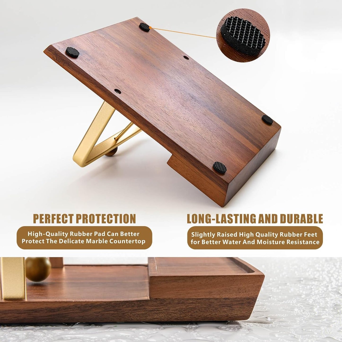 Wooden Napkin Holder with Salt and Pepper Shaker Holder, Two-in-one storage for napkins and seasoning bottles, Malfunction Salt Pepper Storage Holder and Napkin Caddy for Kitchen, Restaurant