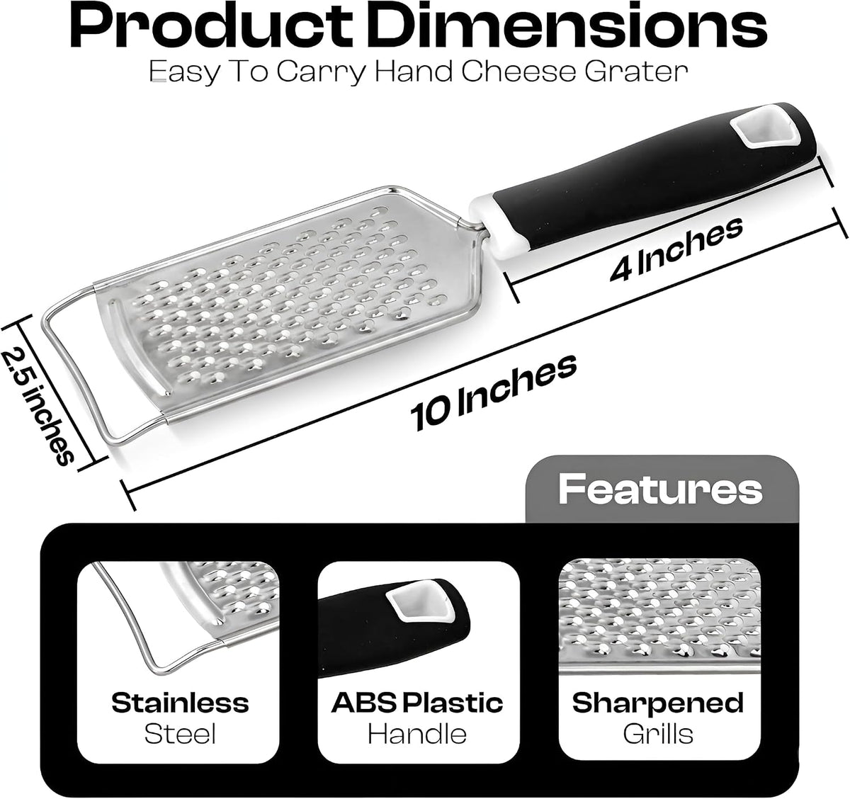 Rotary Cheese Grater Hand Crank - Cheese Shredder Hand Crank with Handle