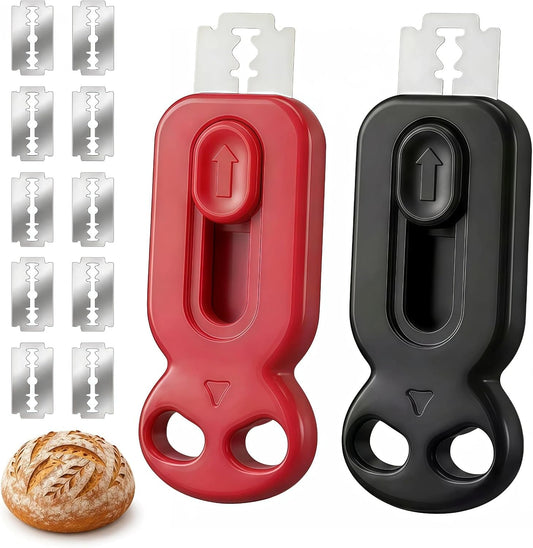 2 Pack Retractable Bread Lame Sourdough Scoring Tool with 10 Blades