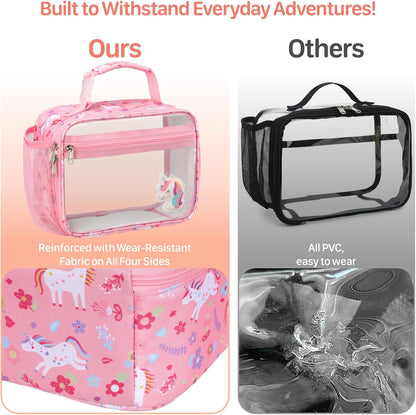 Kids Lunch Bag Boys - Insulated Kids Lunch Box Reusable Lunchbox with Water Bottle Holder Toddler Lunch Tote Bag for School Daycare, Black Dino Fossil