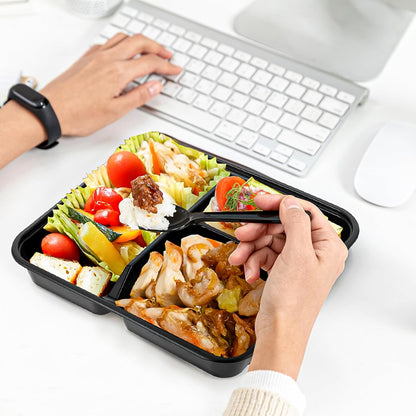 Lifetime Supplies 100 PACK Meal Prep Containers, Extra Large & Thick Food Storage Containers with Lids - BPA Free Stackable Microwavable & Dishwasher Safe, Travel, To Go, Bento Box
