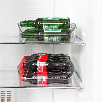 Ettori Set of 6 Clear Plastic Storage Bins - The Ultimate Pantry Organizers and Storage Solution for Kitchen, Cabinet, and Refrigerator Organization