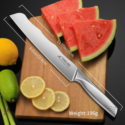 Tingling Watermelon Knife with Sheath Stainless Steel: Watermelon Slicer and Cutter Tool - Kitchen Fruit Knife for Melon and Cantaloupe Slicing and Carving Brisket