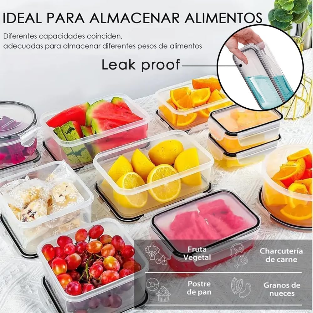 48 Pack Meal Prep Containers Set With Airtight Lids,BPA Free Food Storage Containers For Leftovers Leakproof Stackable Freezer/Microwave/Dishwasher Safe Lunch Box (24, Rectangular+Roud)