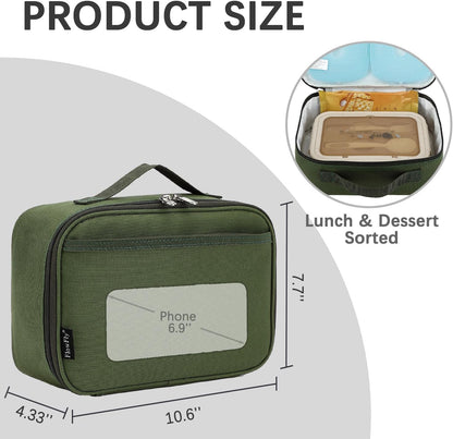 FlowFly Kids Lunch box Insulated Soft Bag Mini Cooler Back to School Thermal Meal Tote Kit for Girls, Boys, Astronaut - Colors A