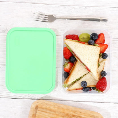 Quodac Food Storage Containers 4-Pack, 4.7 Cup Leakproof Lunch Boxes with Silicone Lids, Microwave & Dishwasher Safe, BPA-Free Meal Prep Containers