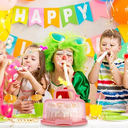 Cake Carrier With Handle Portable Round Cake Box Airtight Cupcake Storage Container With Lid