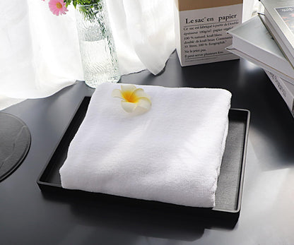 White Serving Tray (13.5 x 9.6 inch) for Serving Accessory, Elegant & Stackable Plastic Tray for Spa, Coffee, Drinks, Tea, Bar, Party, Seasoning, Perfume and Display Use.