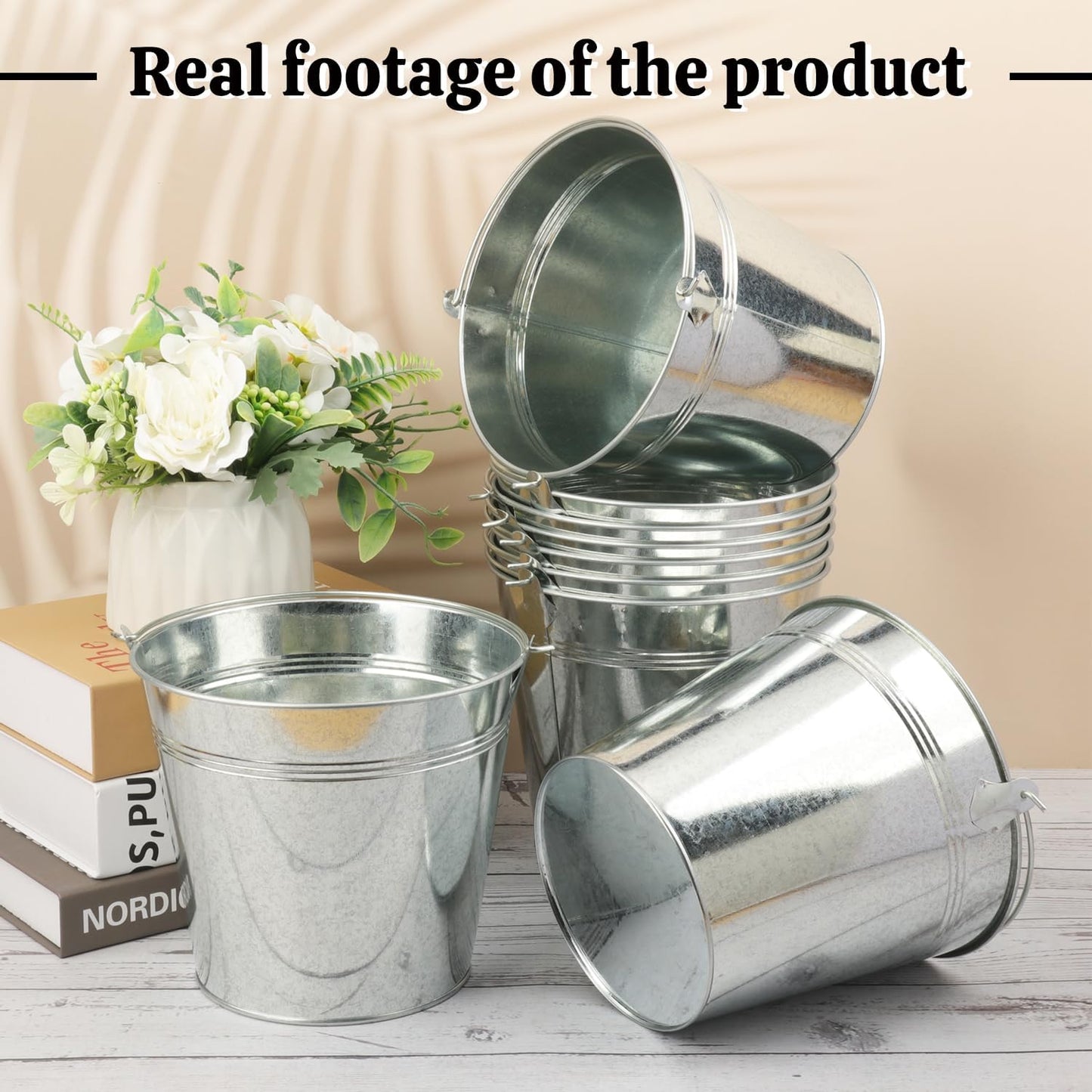 3 Pack 15.3" x 9" x 6" Yellow Metal Galvanized Tub with Handles, 3 Gallon Large Beverage Tubs for Parties, Beer, Wine, and Cocktails, Rust-Proof and Durable Ice Buckets