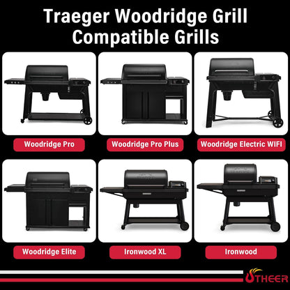 Upgraded Grill Table for Weber Kettle 22"/18"/26", Master Touch 22", Smokey Mountain, Recteq Pellet Grill RT-B380, Prep Station with Cutting Board, Basin, 4 Hooks, Shelf for Weber Kettle Accessories