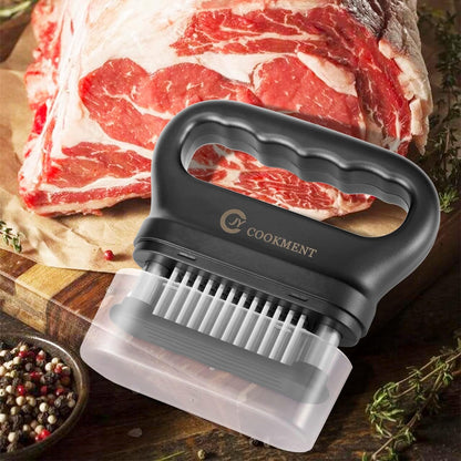 Meat Tenderizer Tool with 48 Stainless Steel Ultra Sharp Needle Blades