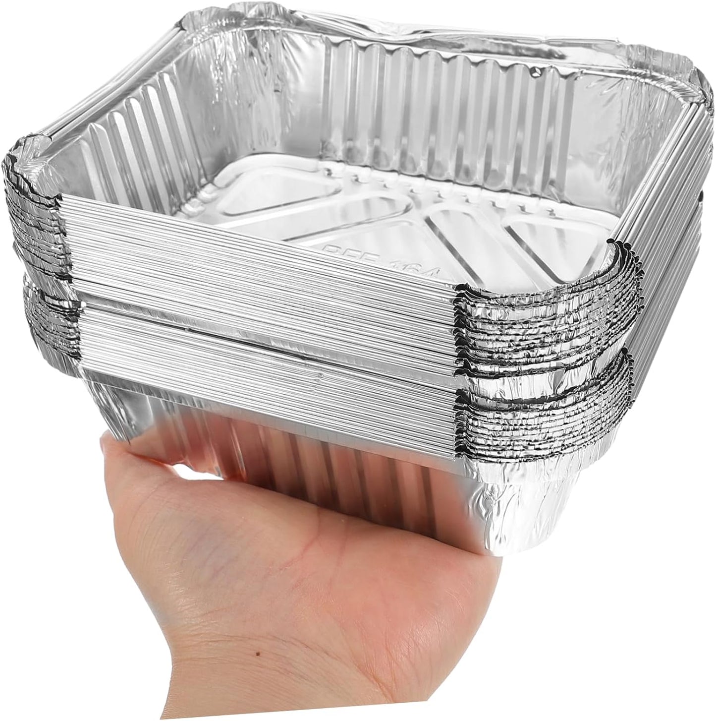 PRETYZOOM 30pcs Aluminium Foil Barbecue Food Containers for Cooking Baking and Meal Prep Versatile Disposable Pans for Grilling Picnics and Parties Capacity