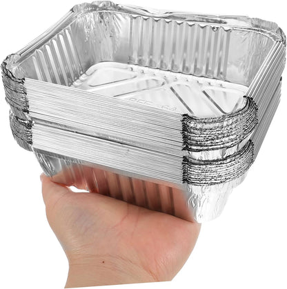PRETYZOOM 30pcs Aluminium Foil Barbecue Food Containers for Cooking Baking and Meal Prep Versatile Disposable Pans for Grilling Picnics and Parties Capacity