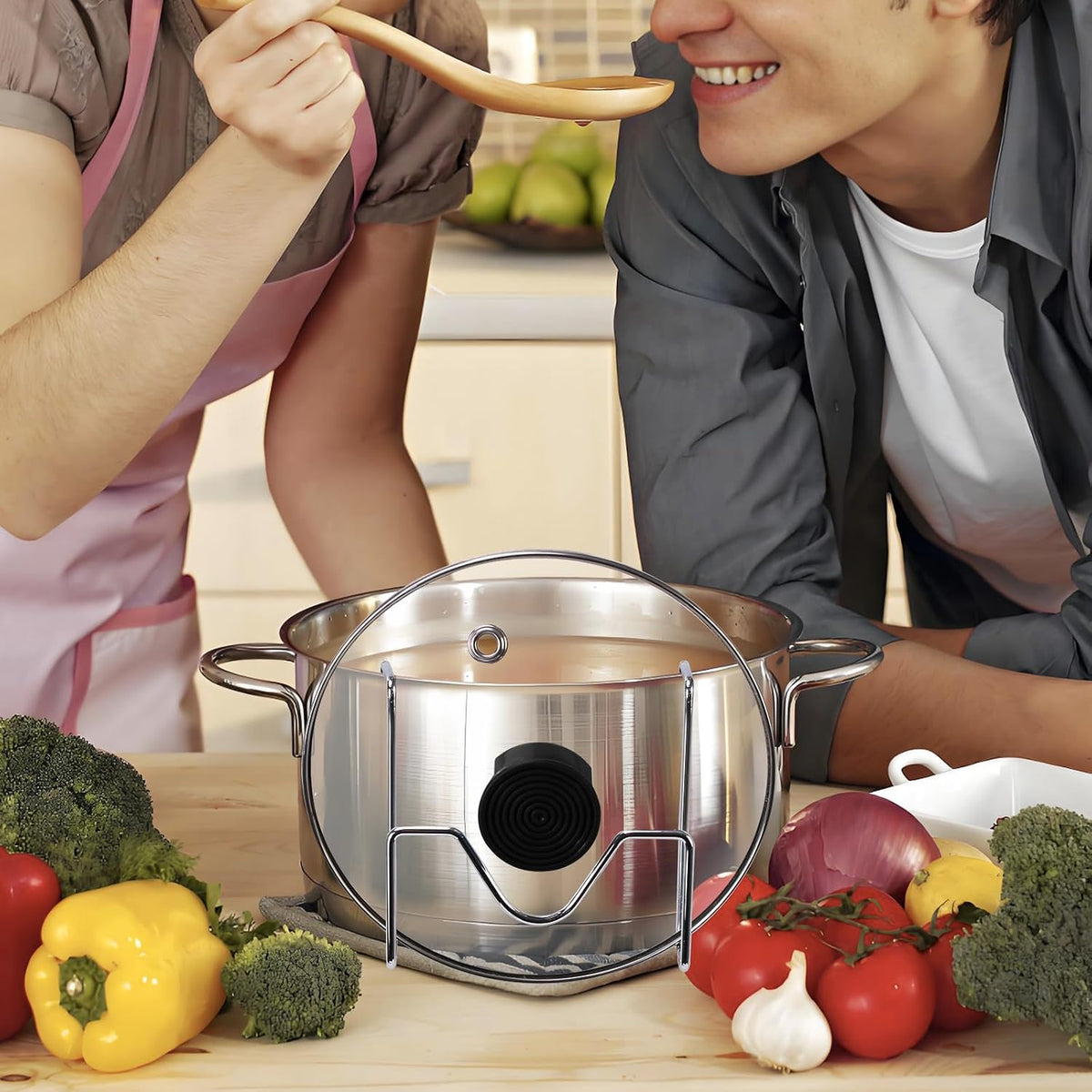 Crock Pot Lid Holder,Stainless Steel Crockpot Lid Holder Attachment,Crockpot Cover Holder,Slow Cooker Lid Holder,Lid Hanger For Crock Pot while Cooking