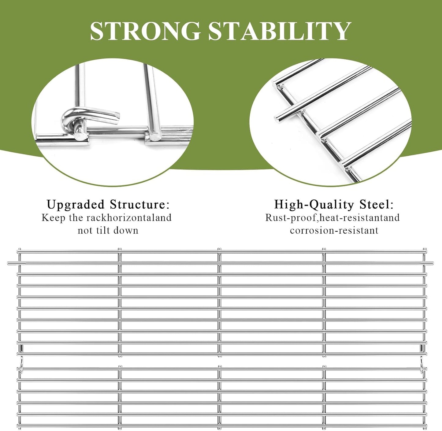 Utheer 2-Pack Griddle Warming Rack for Blackstone 28" Griddles, Stainless Steel Flat Top Grill Accessories | Reversible Rack Adds Prep Space, Foldable Clip-On Design Expands Cooking & Holding Area