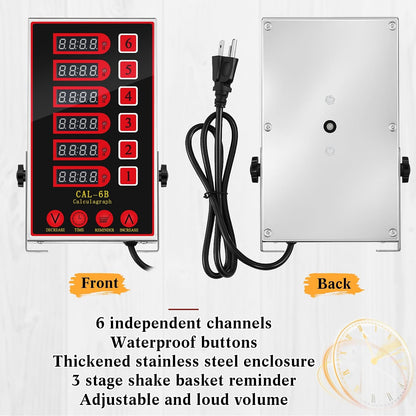 Relaxweex Commercial Digital Kitchen Timer for Cooking, 8 Channel