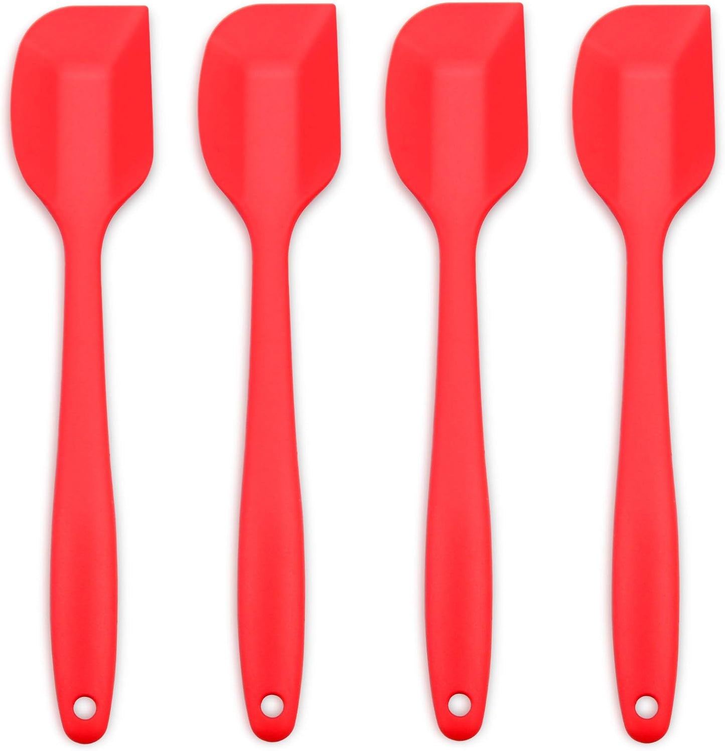 Silicone Spatula 4-piece Set, Heat-Resistant Spatulas, Non-stick Rubber Spatulas with Stainless Steel Core