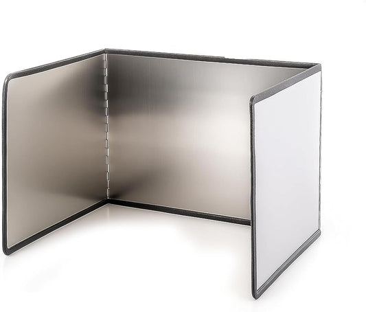 3-Sided Splatter Guard - Stainless Steel Foldable Grease Splatter Screen for Frying Pan, Nonstick & Heat Resistant Stove Top Shield, Stops Oil Splashes for Safer Cooking