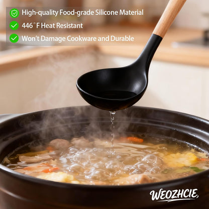 Silicone Cooking Utensil Set,12 PCS Cooking Cookware Kitchen Utensils Set for Cooking, Nonstick 446°F Heat-Resistant Cookware Kitchen Tools of Spoon,Brush,Whisk,Spatula,Turner Tongs (Khaki)