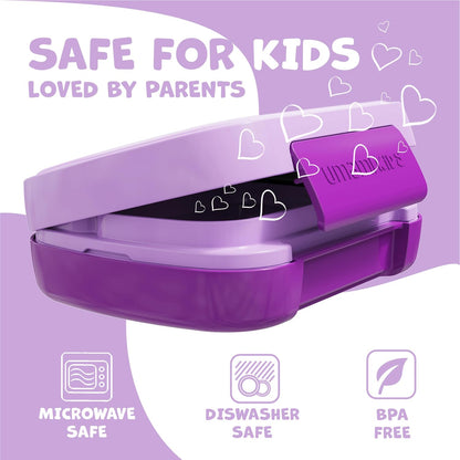 Umami All-in-1 Bento Box for Kids, Ice-pack & Utensils Included, 100% Leakproof & BPA free, Parents' favorite Lunch Box Kids (Green, 27 oz)