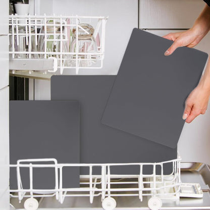 WK Flexible Plastic Cutting Mats for Kitchen Set of 3, Non Slip Cutting Mat, Thin Cutting Sheets, BPA Free, Dishwasher Safe, Multi Sizes, Multi Colors