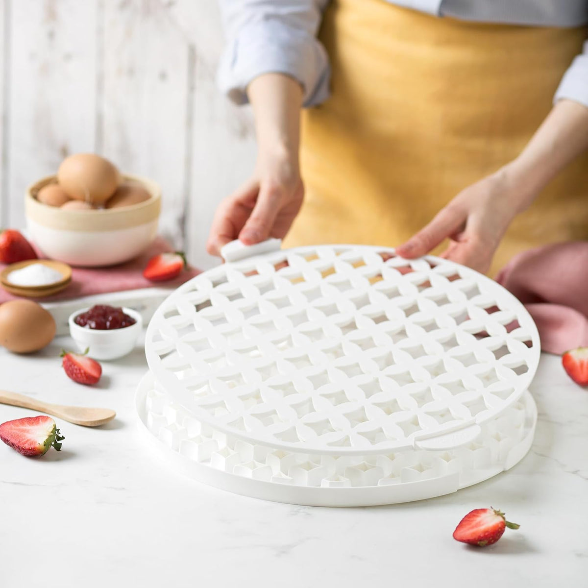 Decora Lattice Crust Cutter, White, 30 cm