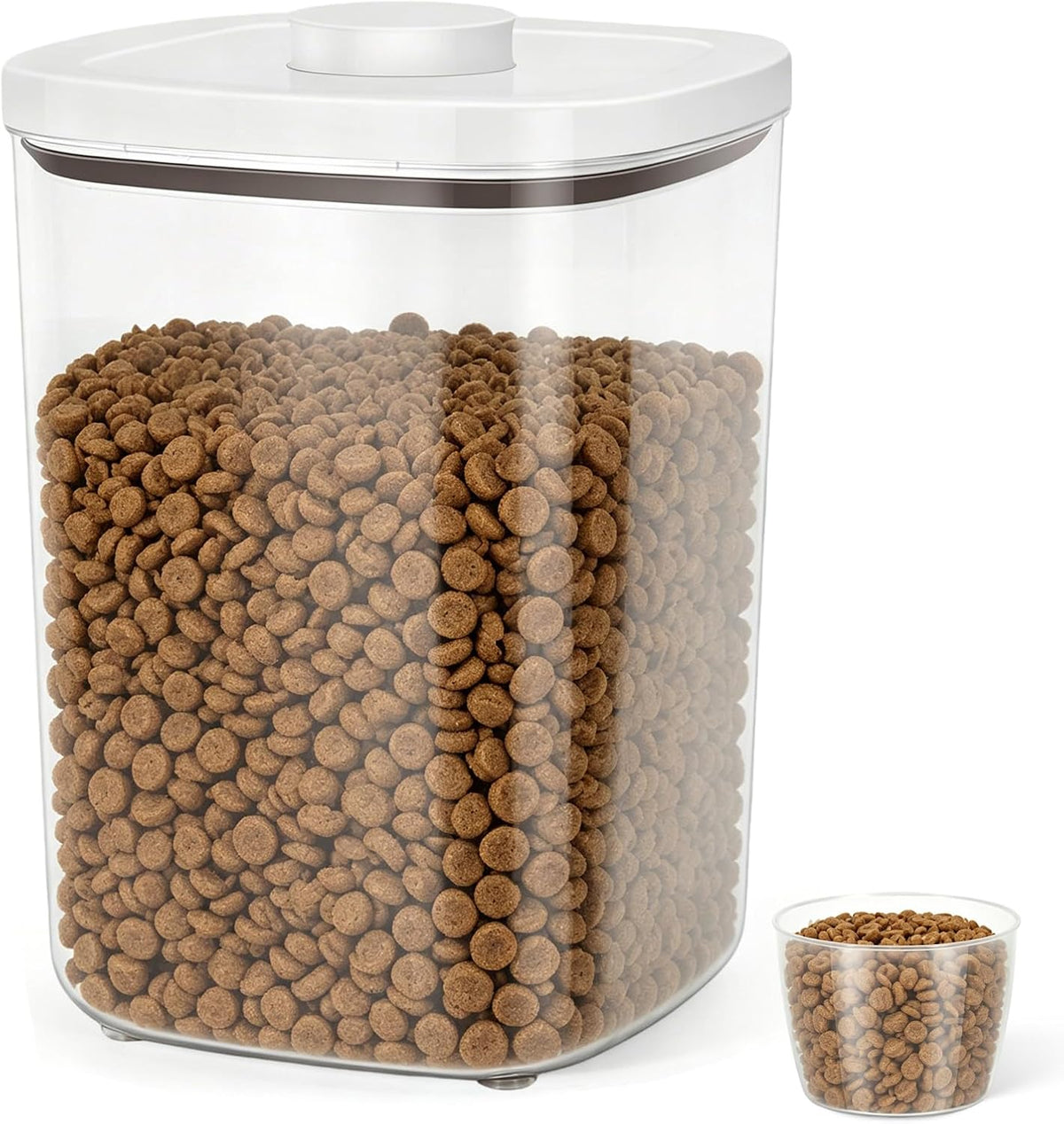 TBMax Dog Cat Food Storage Container 12Lbs with Airtight Flip-up Lid, Large Pet Food Dog Treat Container with Scoop, Airtight Food Storage Bin for Kitchen Organization