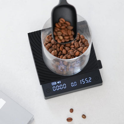 TIMEMORE Coffee Scale Basic 2.0 Electronic Espresso Scale with Water Flow Rate and Timer Function, Digital Scale for Kitchen/Baking/Cooking, Black