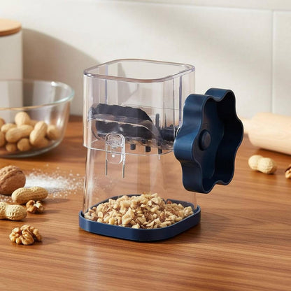Manual Nut Chopper Hand Crank Food Chopper Nut Grinder With Grinding Detachable Base Easy Maintenance Suitable for home cooks kitchen use sundae salad prep, Coffee