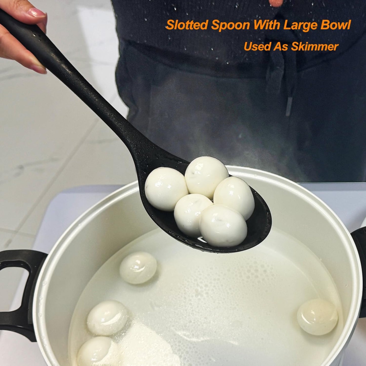 Silicone Cooking Utensils Set, Heat Resistant and large Non Stick Spatulas & Spoons for Kitchen, Ideal BPA Free Kitchen Turners for Frying, Mixing,Serving,Draining,Turning