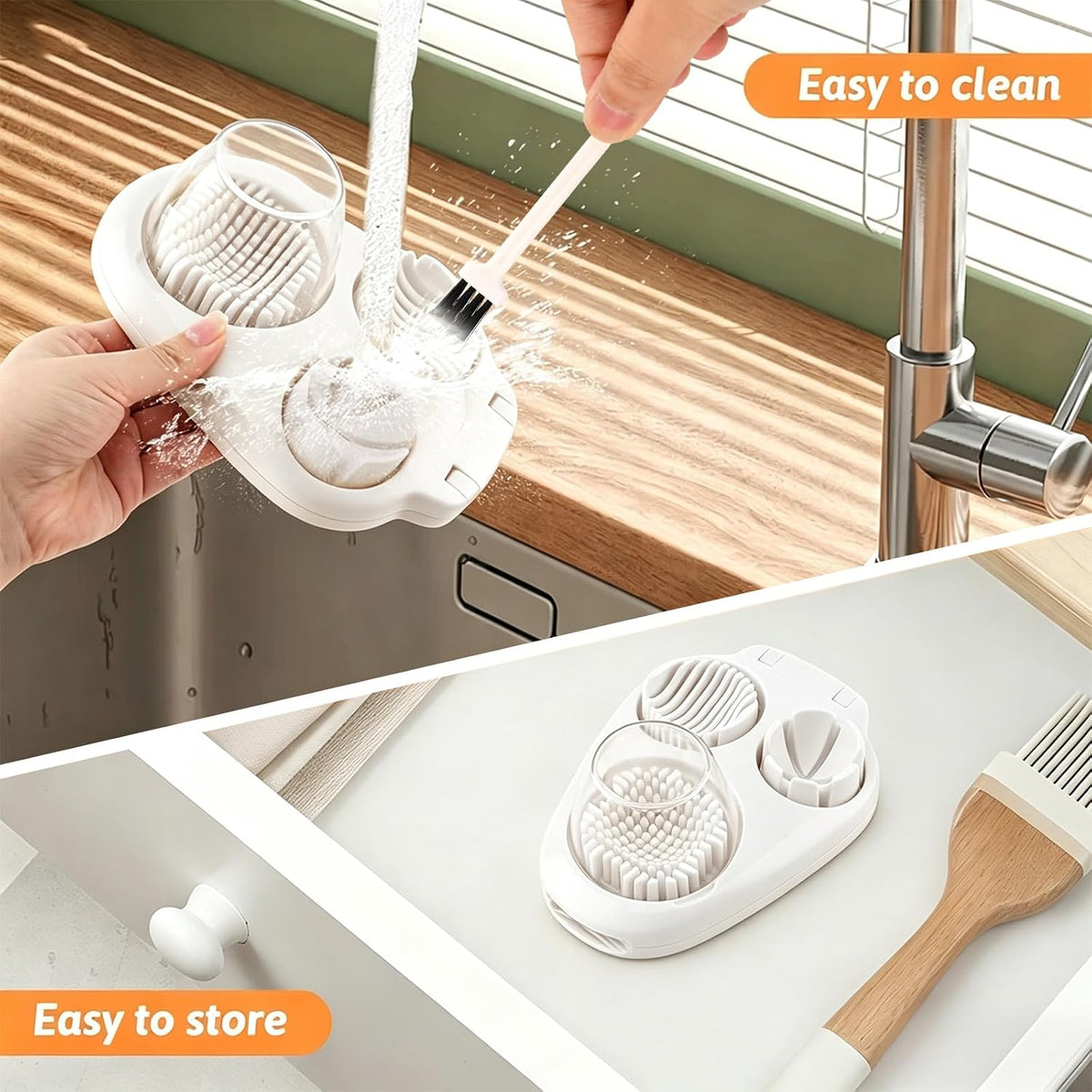 Egg Slicer for Hard Boiled Eggs, 3-in-1 Stainless Steel Egg Cutter