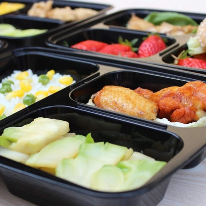 Enther Meal Prep Containers Single Lids Food Storage Bento BPA Free | Stackable | Reusable Lunch Boxes, Microwave/Dishwasher/Freezer Safe Portion Control (28 oz), 12 Pack 1 Compartment