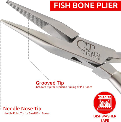 Fish Bone Pliers/Tweezers Stainless Steel Washable (plasma)