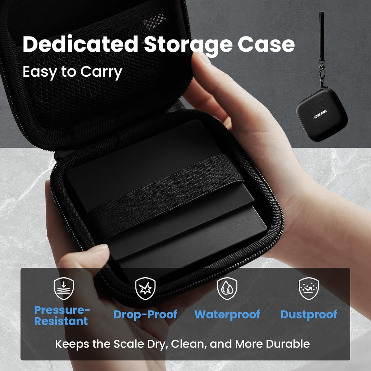 MHW-3BOMBER Extra-Large Coffee Scale with Timer, 5.9 * 5.9in, Digital Pour-Over Scale with Flow Rate, 2kg/0.1g Espresso Scale, 3-Brew Mode, Rechargeable Coffee Bean Weight Scale,Black,ES5663