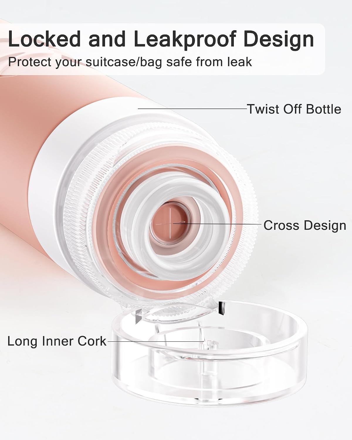 Quatish Travel Bottles for Toiletries, Original Patented Leakproof 3 oz Tsa Approved Travel Size Containers, BPA Free Silicone Shampoo and Conditioner Bottles, Camping Essentials