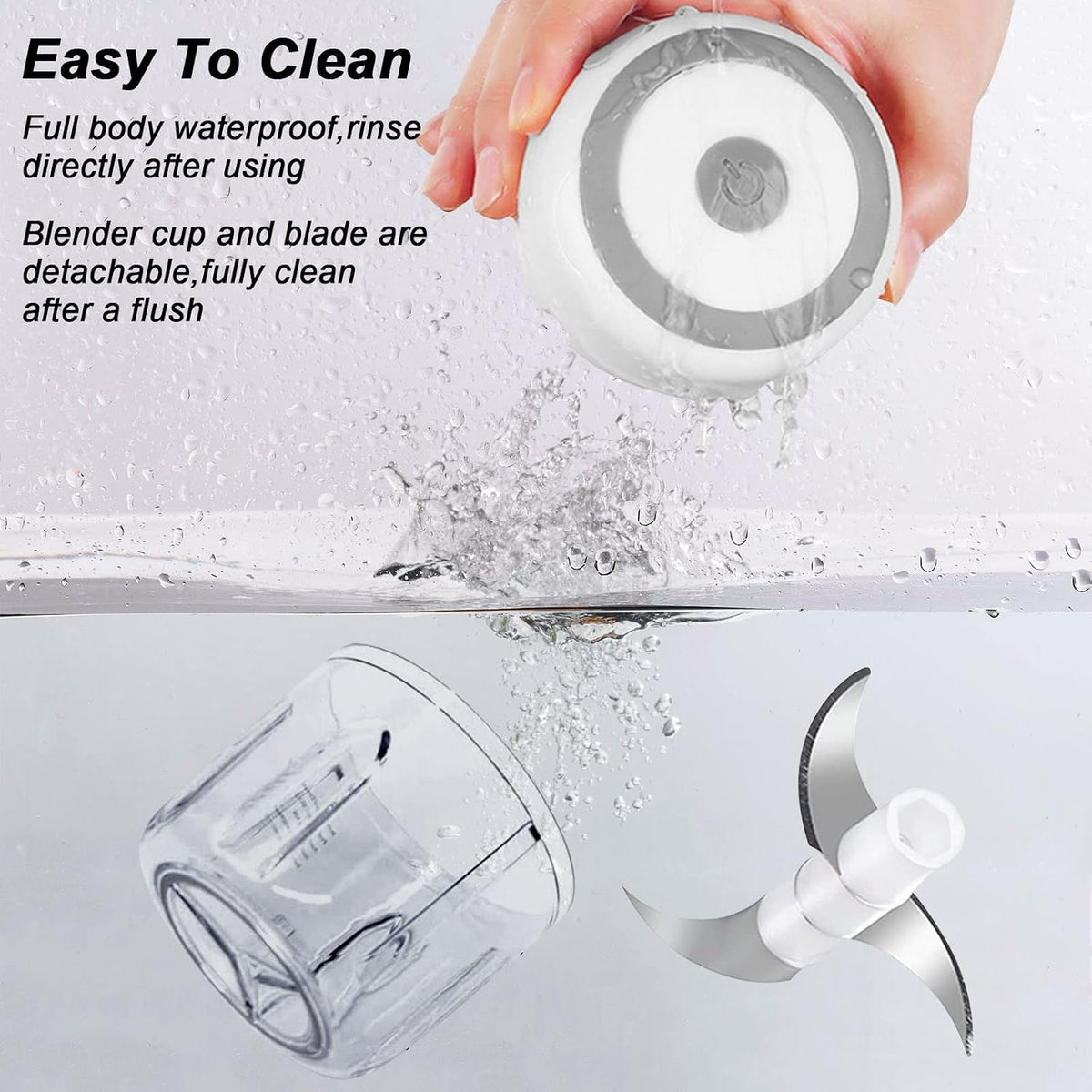 Electric Mini Garlic Mincer, 100ML USB Vegetable Onion Chopper