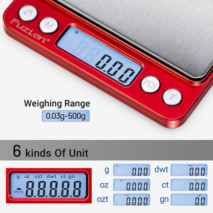Fuzion Digital Gram Scale .01 Gram Accuracy, 500g Small Jewelry Scale