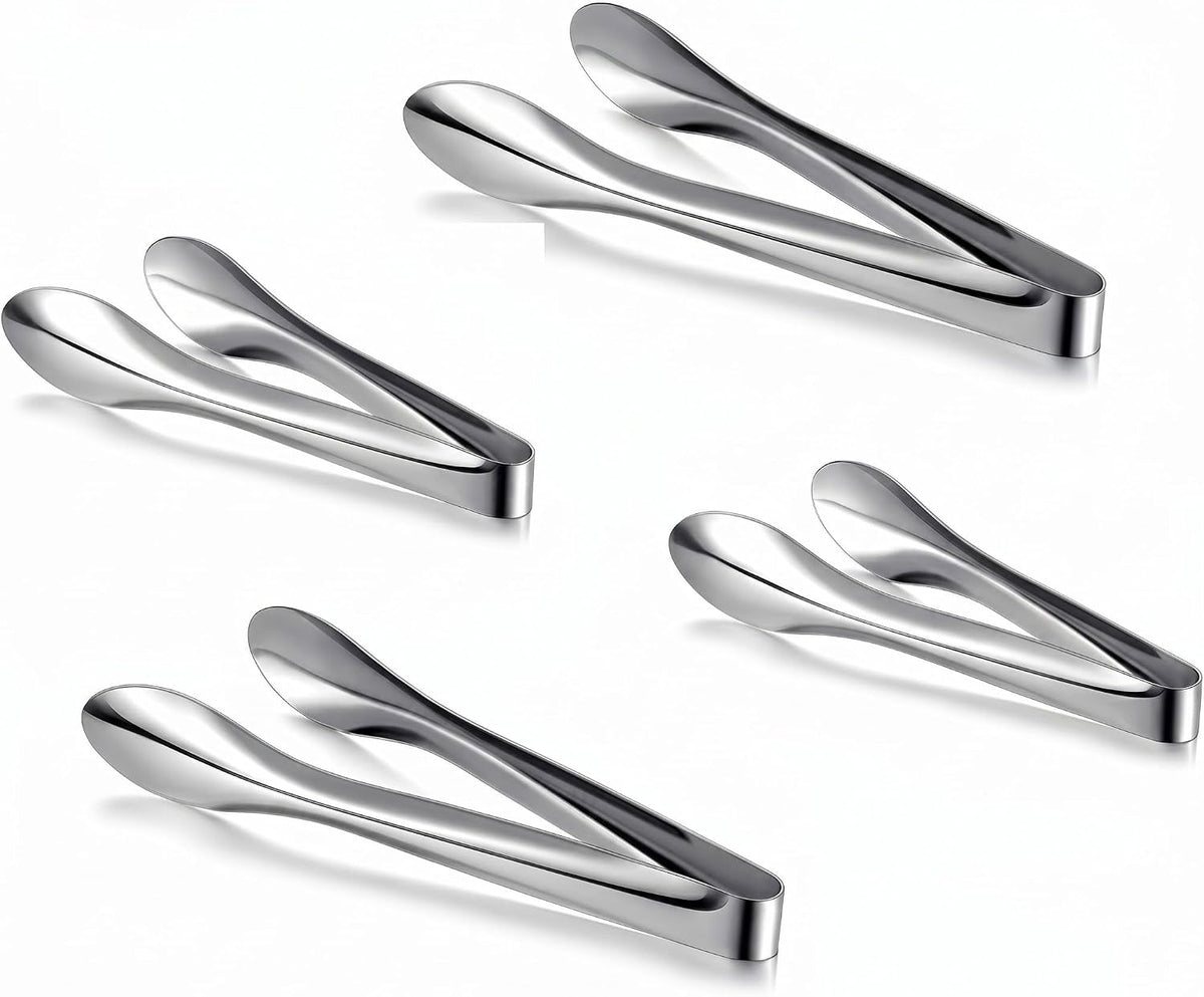 Silver Polished Serving Tongs 9 Inch