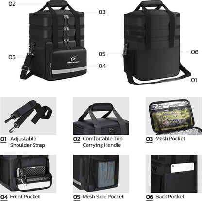 Maelstrom Lunch Box for Men,Insulated Lunch Bag Women/Men,Leakproof Lunch Cooler Bag, Lunch Tote Bag