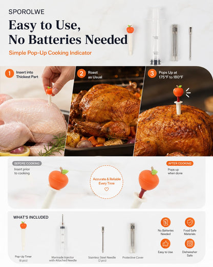 Oven Thermometer 2.75-Inch Dual Scale, 50-300°C/100-600°F, NSF 2‑Pack