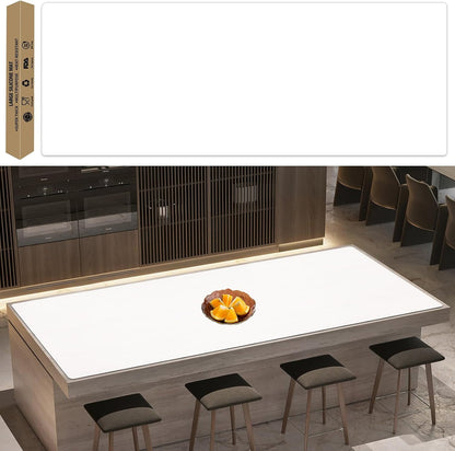 Super Large Silicone Mat, 120"x24" Silicone Mats for Kitchen Counter, Non-slip Heat Resistant Mat,Thicken Kitchen Counter Mat, Waterproof Countertop Protector for Craft (Black)