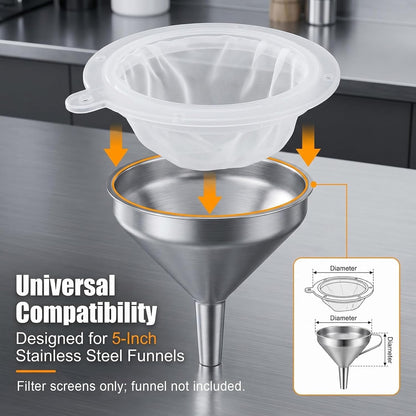 CARGEN 200 Mesh Strainer 75 Micron Filter for 5 Inch Funnel