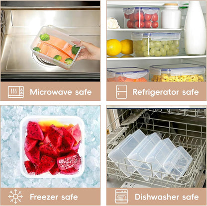 40 Pcs 84oz Large Food Storage Containers with Lids, Reusable Meal Prep Containers for Kitchen Storage, Airtight Leakproof & BPA-Free Freezer, Microwave & Dishwasher Safe